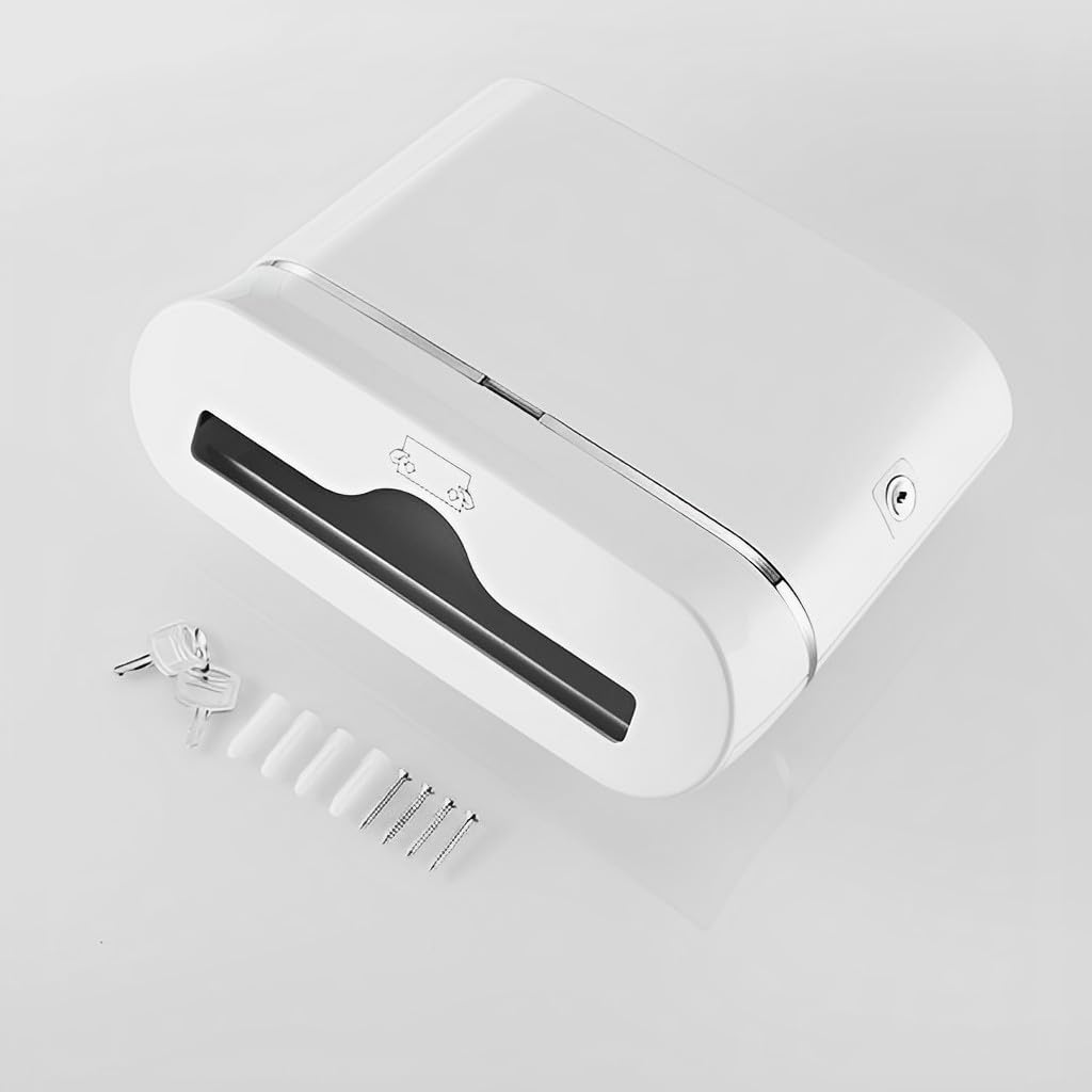 Dispenser di asciugamani di carta touchless con serratura – Dispenser di asciugamani multifunzione da parete per casa, bagno, cucina, elegante finitura dorata