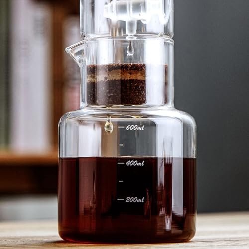 Machine à café à extraction à froid avec goutteur réglable et carafe en verre pour cold brew pur