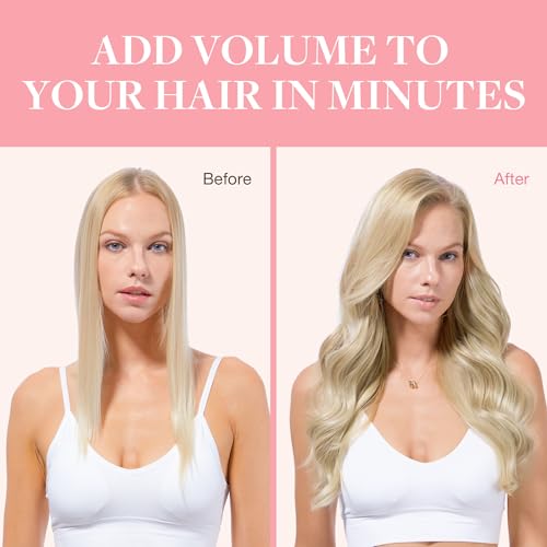 Image of GOO GOO Clip in Hair Extensions Real Human Hair Blonde Remy Extensions