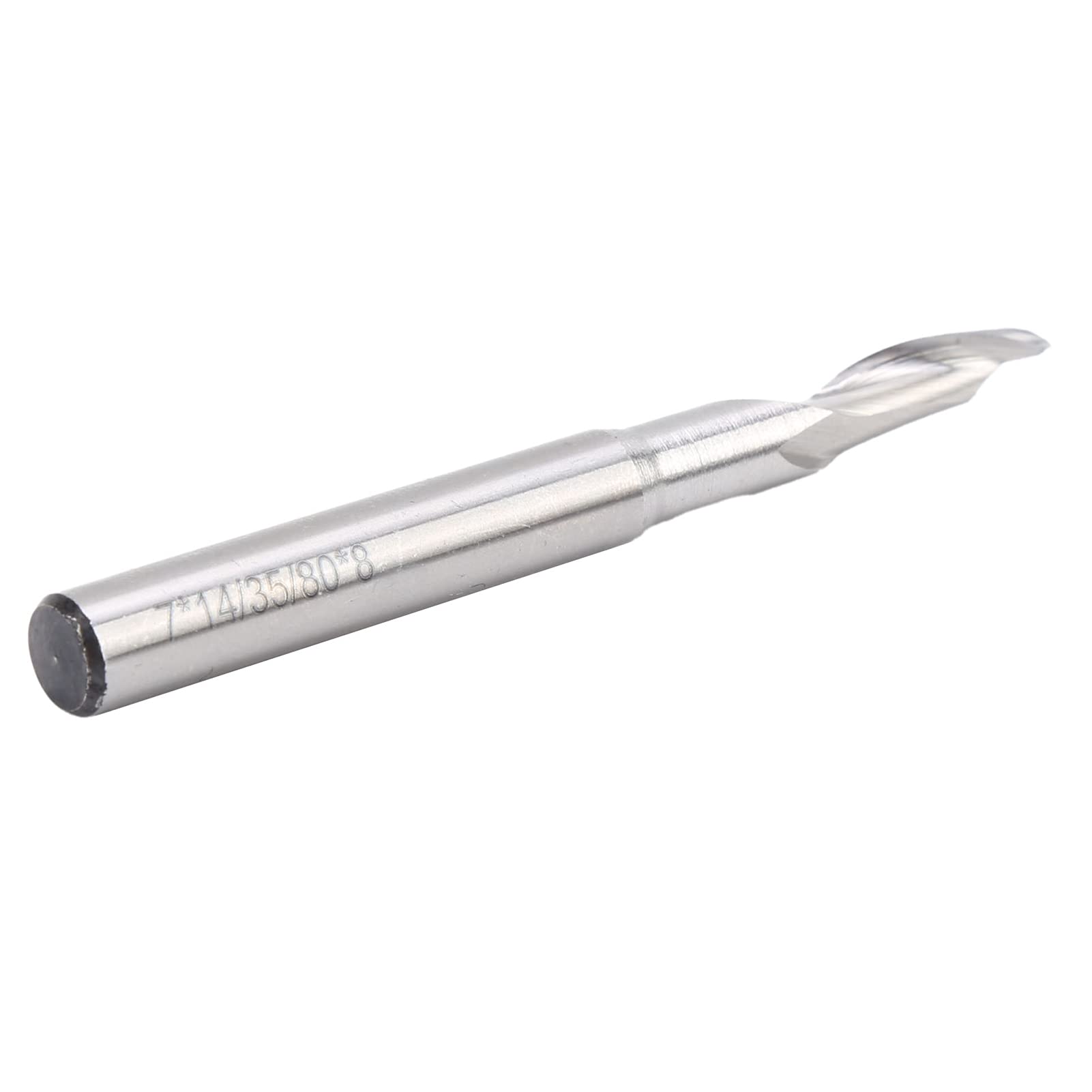 lyrlody 5 szt. Frez Stal Szybkotnąca Frez Trzpieniowy Z Pojedynczym Rowkiem 8x7x14x80mm Z Chwytem Prostym CNC do Frezarek CNC Obróbka Drewna Reklama Grawerowanie