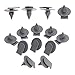 Price comparison product image Mtsooning 40PCS Wheel Arch Trim Clips, Universal Auto Fixing Clips Plastic Nylon Rivet Exterior Trim Side Moulding Replacement for R50 R52 R53 R56