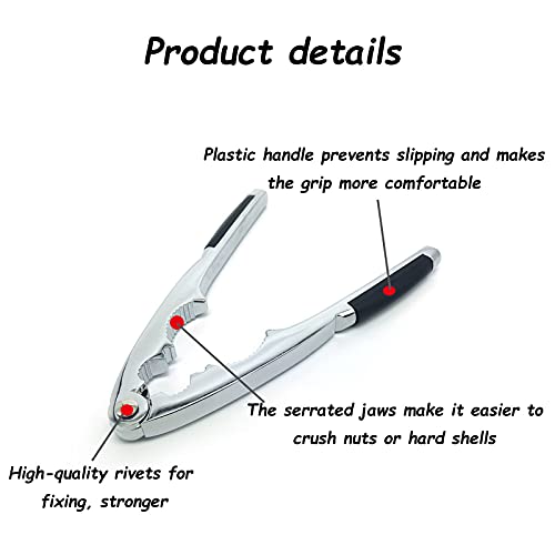 Wafjamf Nut Crackers Heavy Duty Walnut Cracker Plier Opener,Seafood Tool,Non-Slip Handle #TOP2