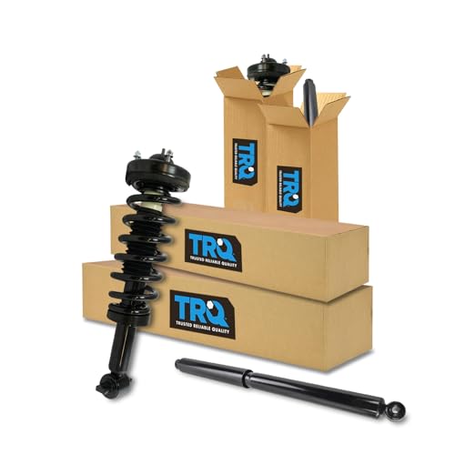 Image of TRQ Front and Rear Complete Strut Assembly & Shock Absorber Kit Complete Strut & Coil Spring Assembly Compatible with 2014 Ford F-150