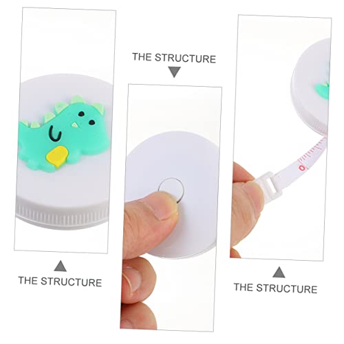 Cinta métrica mini retráctil 4 piezas dibujos animados miniatura 6