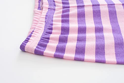 Unicabbit21 Pajamas For Girls Cute Purple Pandas And Stripe Sleepwear Little & Big Kids Loungewear Pjs Clothes 2Pcs Set Size 8 #TOP5