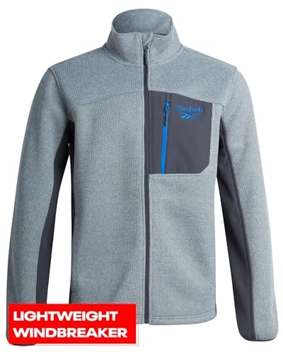 Image of Reebok Men's Sweater Jacket - Fleece Lined Weather Resistant Insulated Outerwear - Cozy Sweater Jackets for Men (Sizes:M-XXL)