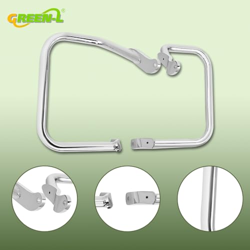 Green-L Barandillas Cromadas para Alforjas Compatibles con Harley Softail FLST 2000-2017 miniatura 7