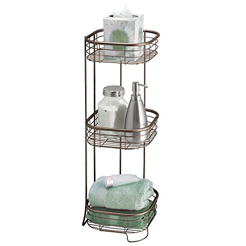 Idesign Standing Shower Caddy Organizer, The Forma Collection – 9.5" X 9.5" X 26.25", Bronze #TOP1
