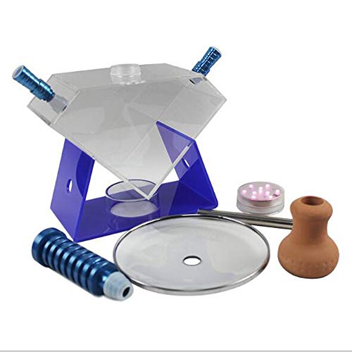 GAO-bo Shisha Set, LED Shisha, 2 Schlauch-Eimer LED-Lights und tragbares Hukahn-Set, einfach zu montieren und sauber für… – Bild 6