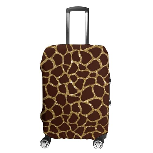 Gold Black Giraffe Skin Pattern Luggage Cover Travel Suitcase Cover Luggage Protector 22-24 Inch