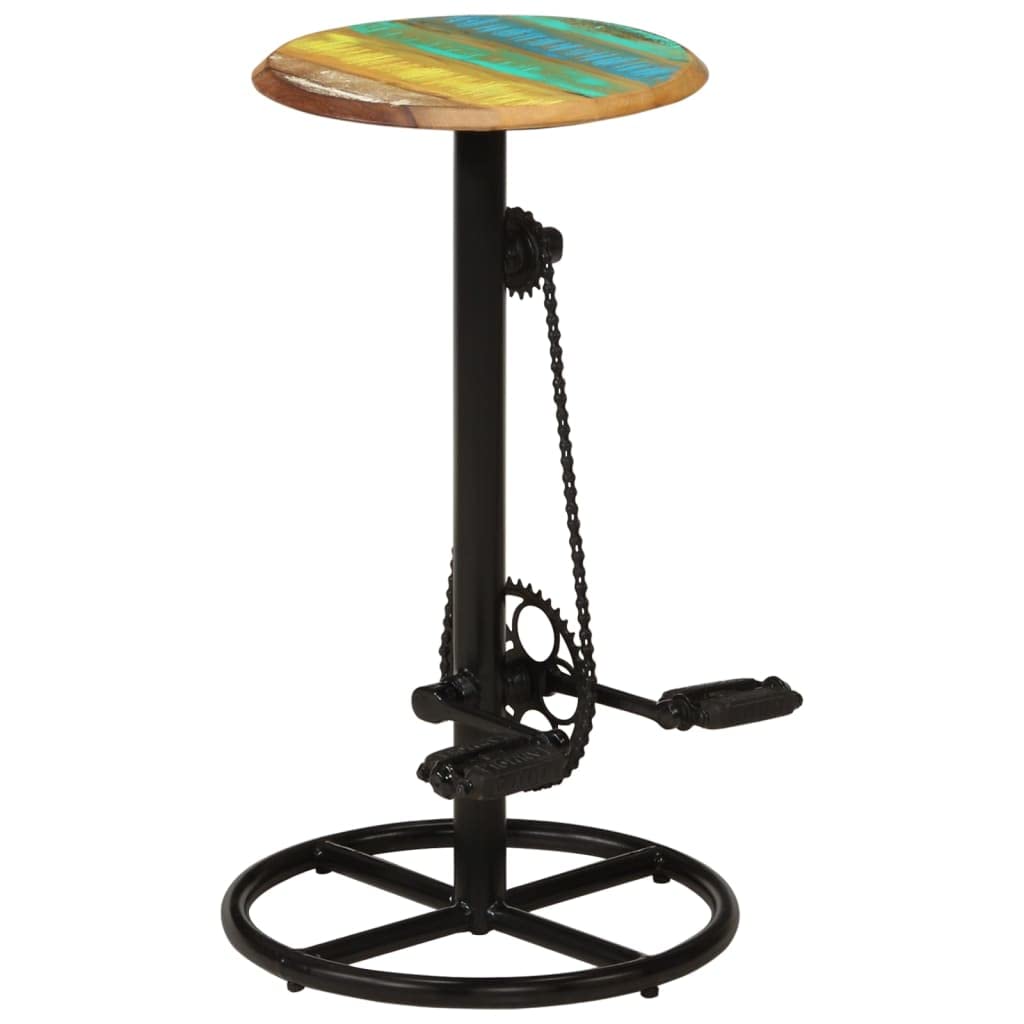Tabouret de bar en bois naturel unique et acier structure stable premium lot de 2