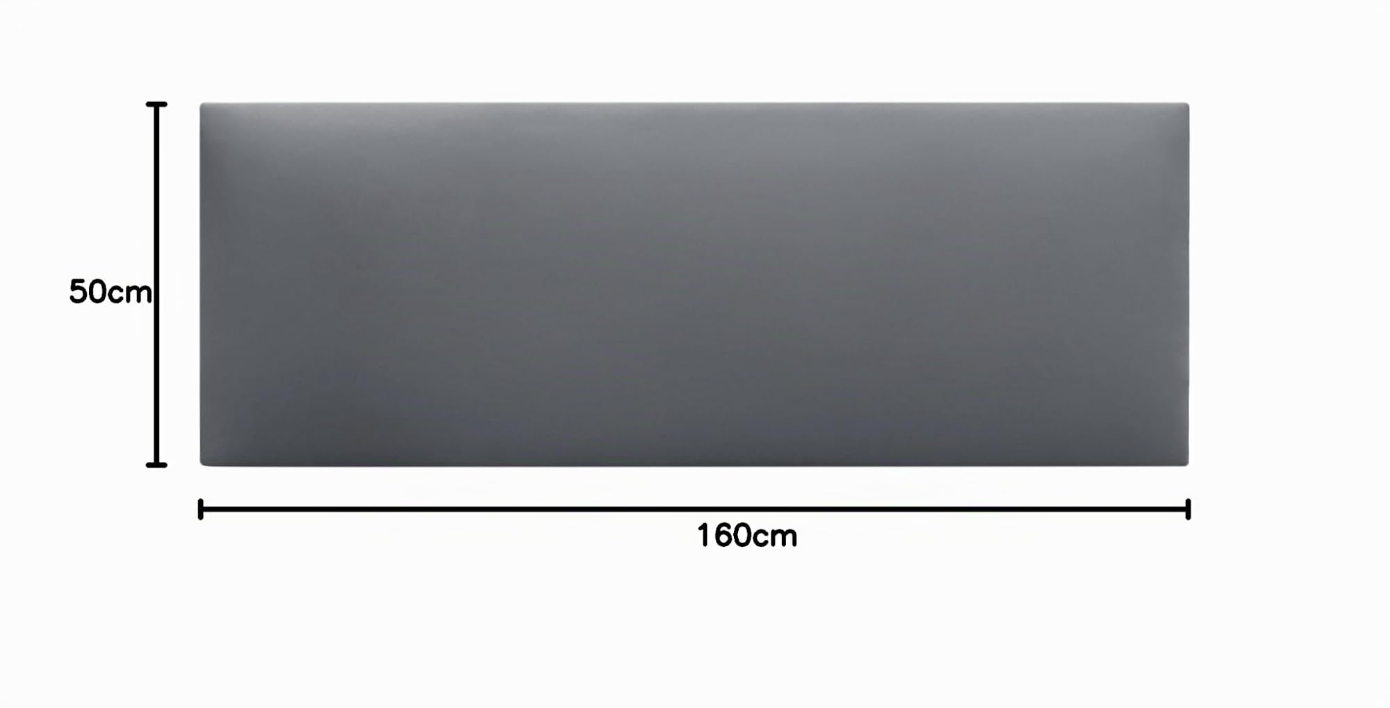 DHOME Testata in similpelle o tessuto AQUALINE Testata imbottita liscia Testata letto di lusso (Similpelle Grigio, 160cm (Lits 150/160))
