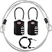 TSA-Gepäckschlösser, Zahlenkombination, Vorhängeschloss und Stahlseil-Kombination, Reise-Sicherheitsschloss, Gepäckschloss