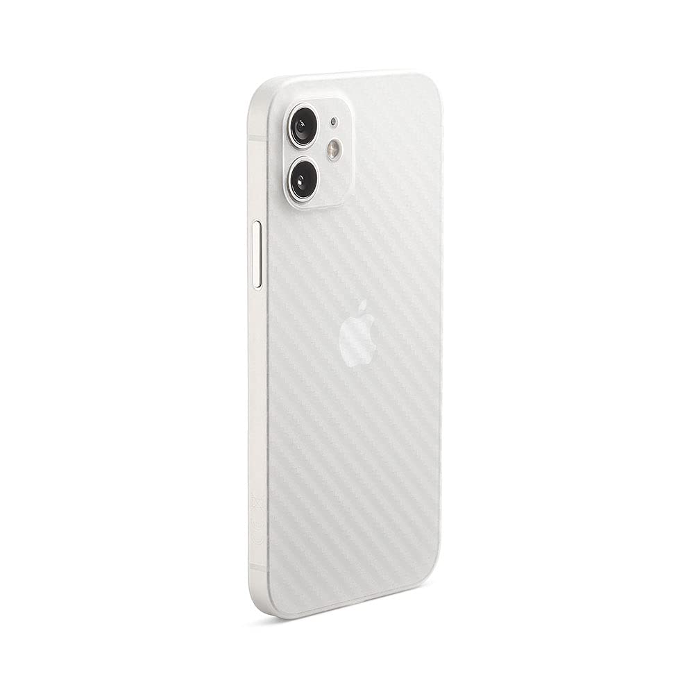 aiino Skin Case für iPhone 12, White Cover iPhone 12 mit Kohlefaser-Effekt, stoßfest und kratzfest, ultradünn - Image 4