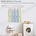 Muibe Upgrade 6 Knob Wall Mounted Clothes Drying Rack, Foldable Collapsible, Indoor, Clothing & Towel Drying Rack with Wall Template, 5 Rods, 31.5