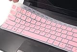 Silicone Keyboard Protector Skin Cover Compatible with Lenovo Yoga 7i 15.6' 16', IdeaPad 3 3i 15.6 17.3, IdeaPad 5 5i 15.6 17.3, IdeaPad Flex 5 15.6, Yoga Slim 7 15, IdeaPad Slim 7 15.6 inch (Pink)