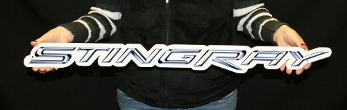 C7 Stingray Wall Emblem Script Large Metal Art Corvette 2014 through 2019 Corvettes