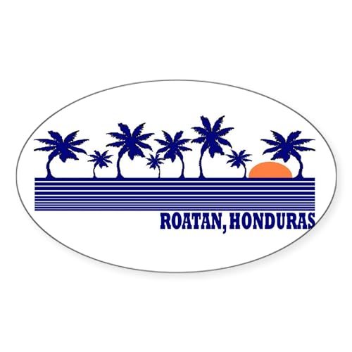 CafePress Roatan, Honduras Oval Sticker Oval Car Bumper Sticker