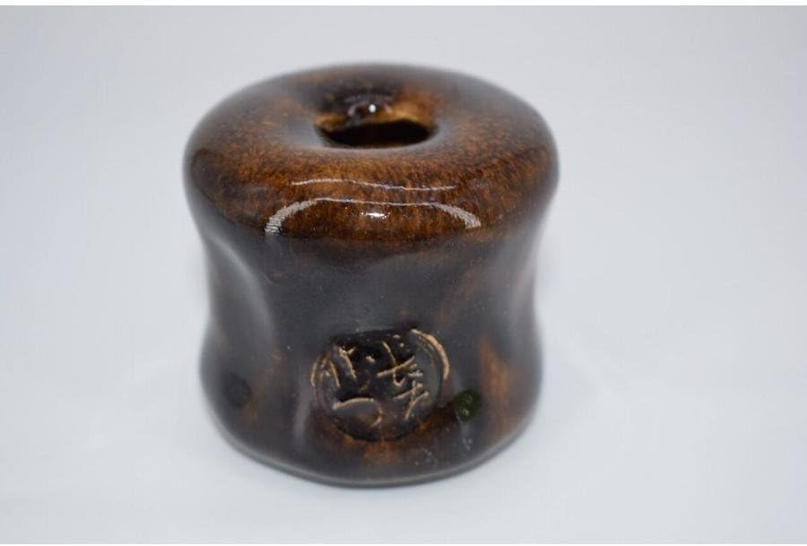 の萬古焼 加賀瑞山作 七宝造の蓋置 共です 茶道具 萬古焼 加賀瑞