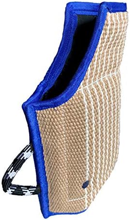 Dog Bite Sleeve Training Protection Set Fit Pit Bull German Shepherd K9 Schutzhund Work Dog Puppy Tugging Toy Training Biting Arm Sleeve (Blue)