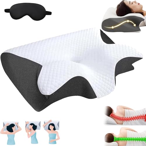 OrthoSleep Serenium Neck Pillow for Side Sleepers (Black)