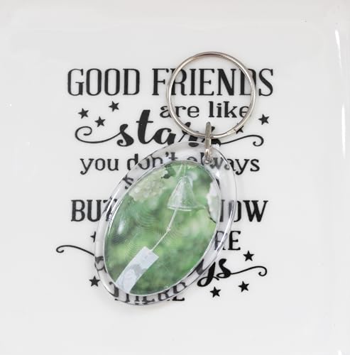 Image of BetterJonny 20Pcs Acrylic Picture Keychain Blanks in Clear Acrylic Picture Frame Keyrings