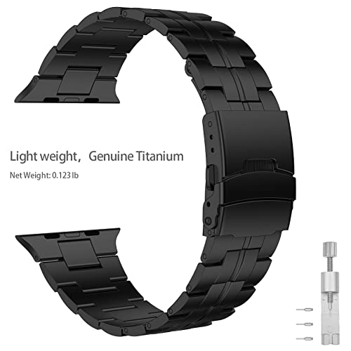 Baozai Titanium Band Compatible With Apple Watch Band 49Mm 45Mm 44Mm 42Mm, Titanium Sports Band For Apple Watch Ultra Series 8/7/6/5/4/3/2/1/Se Men #TOP1