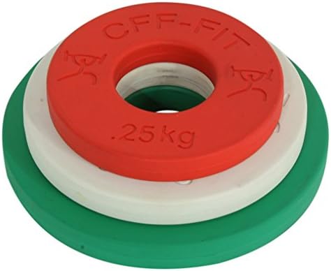 CFF Competition Rubber Fractional Weight Plates - .25, .5, & 1 Kg Pairs - 3.5 Kg Set