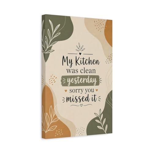 Toile de cuisine humoristique pour habiller un mur vide avec humour et style