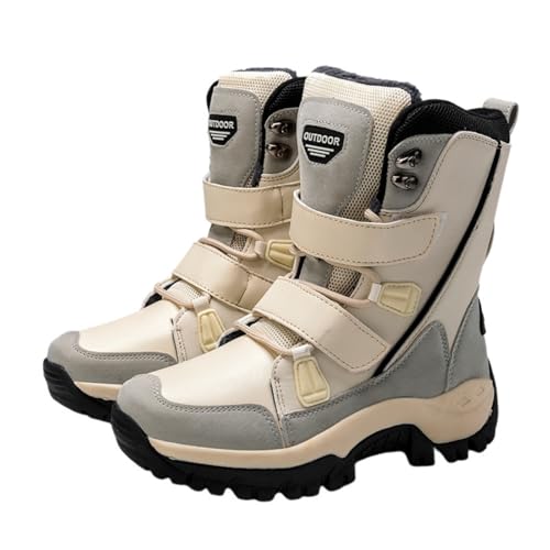 ENEN Botas de Nieve para Mujer Hombre Talla 36-42, Botas Invierno Mujer Impermeable Frio Antideslizante Calientes Ultraligero para Invierno Outdoor Trekking (S555 Beige,37)