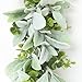 Artificial Greenery Garland 5.9Ft Eucalyptus Garland with Faux Bunny Ear Leaves Spring Easter Garlands for Fireplace Mantle Staircase Table Centerpiece Wedding All Year Decoration (Green)