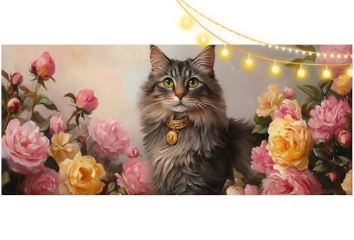 Diamond Painting Chat 120x60cm : Broderie Diamant Grand Format m512