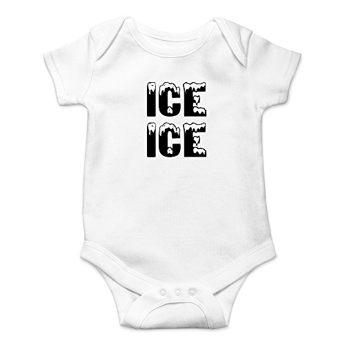 Image of Crazy Bros Tees Ice Ice Baby Bodysuit - Funny Infant Outfit Boy Girl Clothing Adorable Romper Unisex Clothing