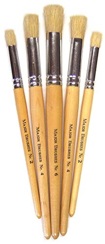 5 Mixed Stencil Brushes for Arts and Crafts | Kids Paint Brushes by Milton Bradley Cover