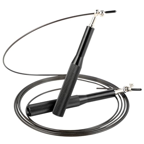 Comba de Saltar Profesional - Cuerda para Saltar Ajustable 3M - Mango de Aluminio con Diseño Antideslizante - Comba Crossfit para Hombres y Mujeres - Ideal para Boxeo, Fitness