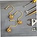 MUCKLILY 24pcs Golden Shower Curtain Hooks Hollow Ball Metal Rings with Luxurious Finish Design Fit for All Bathroom Styles and Rods Rustproof Decorative Holders