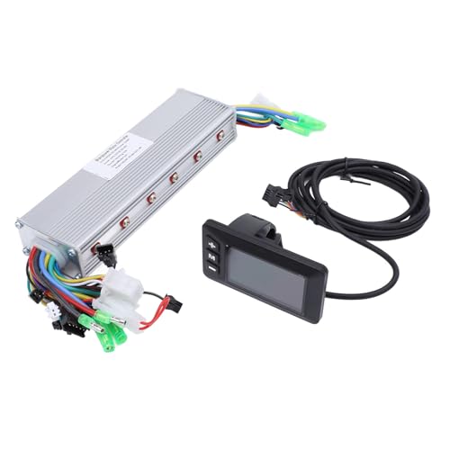 POENVFPO Kit de Conversión de Ciclo Eléctrico, Controlador de Velocidad de Motor sin Escobillas de Doble Accionamiento con Panel de Pantalla LCD