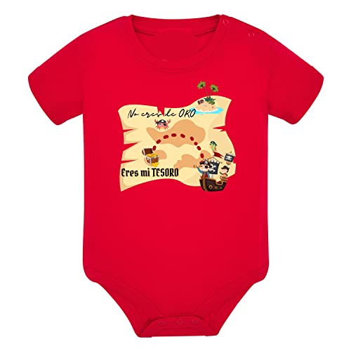 Body Bébé Manches Courtes ÊTES MI TESORO un cocon d'amour rouge pour bébé