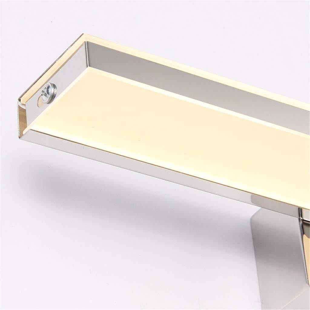 Spiegelleuchte Spiegellampe LED-Schminktischleuchten, einfaches Design, gebürstetes Chrom, Aluminium, Spiegelfrontleuchte, Badezimmerbeleuchtung, Schminkspiegel, Wandleuchte(White Light)