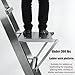 Foldable Ladder Platform, Anti-Slip Stable Work Platform Attachment Tool Tray for Step/Extension Folding Ladders Tool Accessories for Painters & DIY 300 lbs Capacity (Silver)
