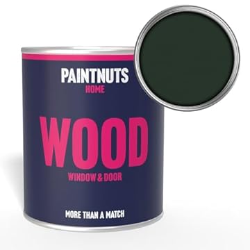PaintNuts Wood Window & Door Paint - RAL-6009 - FIR GREEN Satin 250ml Tin