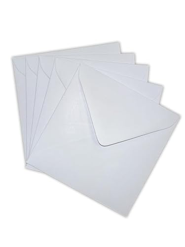 DJP 4x4 Square Plain White 100gsm Envelopes - 105x105mm - 50 Pack