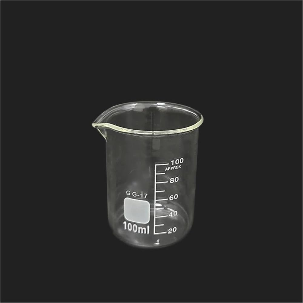 Vaso de precipitados de laboratorio, Paquete De Vasos Vidrio Borosilicato 4 Tamaños Múltiples for Material Laboratorio Experimentos Química