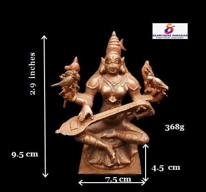 Image of Copper Idols Rajamathangi, 3.7 inches, 368 Grams Copper Handmade Pack of 1 Piece