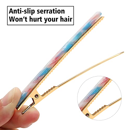 Cobahom 6 Pcs Duckbill Hair Clips, Acrylic Resin Hair Clip Metal Duck Teeth Hair Pins Chic Tortoise Shell Hair Barrettes For Thick Hair thumb #3