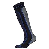 Sealskinz Men's Midweight Knee Length Waterproof Socks Gray/Black, Gray/Black, XL