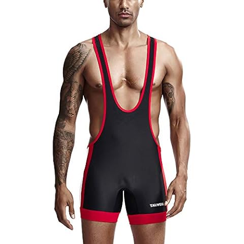 Men’s Wrestling Singlets, Athletic Men's Wrestling Singlet Leotard Bodysuit Tanktop Uniform Cover