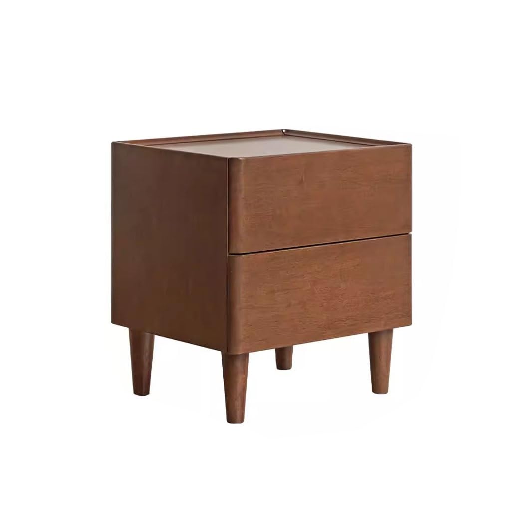 Table de chevet en bois massif moderne noyer avec meuble de rangement pour chambre et maison