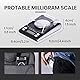 Muaket Feinwaage 0,001g x 50g, Milligramm Waage mit LCD Display, Hochpräzise MG Waage, Briefwaage mit 20g Kalibriergewichten, Digitalwaage zum Wiegen von Pulvern, Schmuck und Medizin mit 2 × Batterien