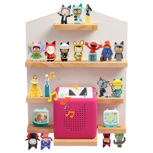Gieanoo Wall Shelf for Toniebox 2/1, White House Shape Floating Tonie Shelf - image 1